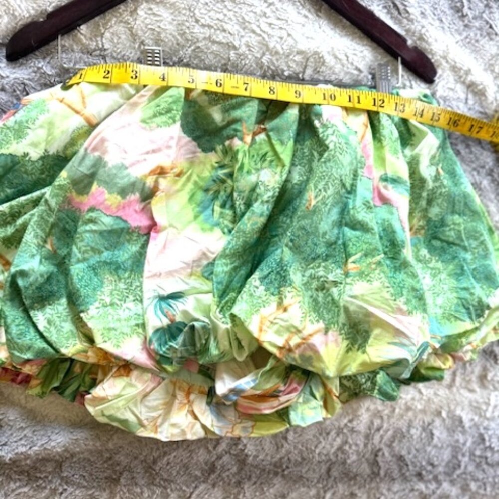 FARM Rio Pastel Green Tropical Bubble-Hem Skort - Picture 7 of 12